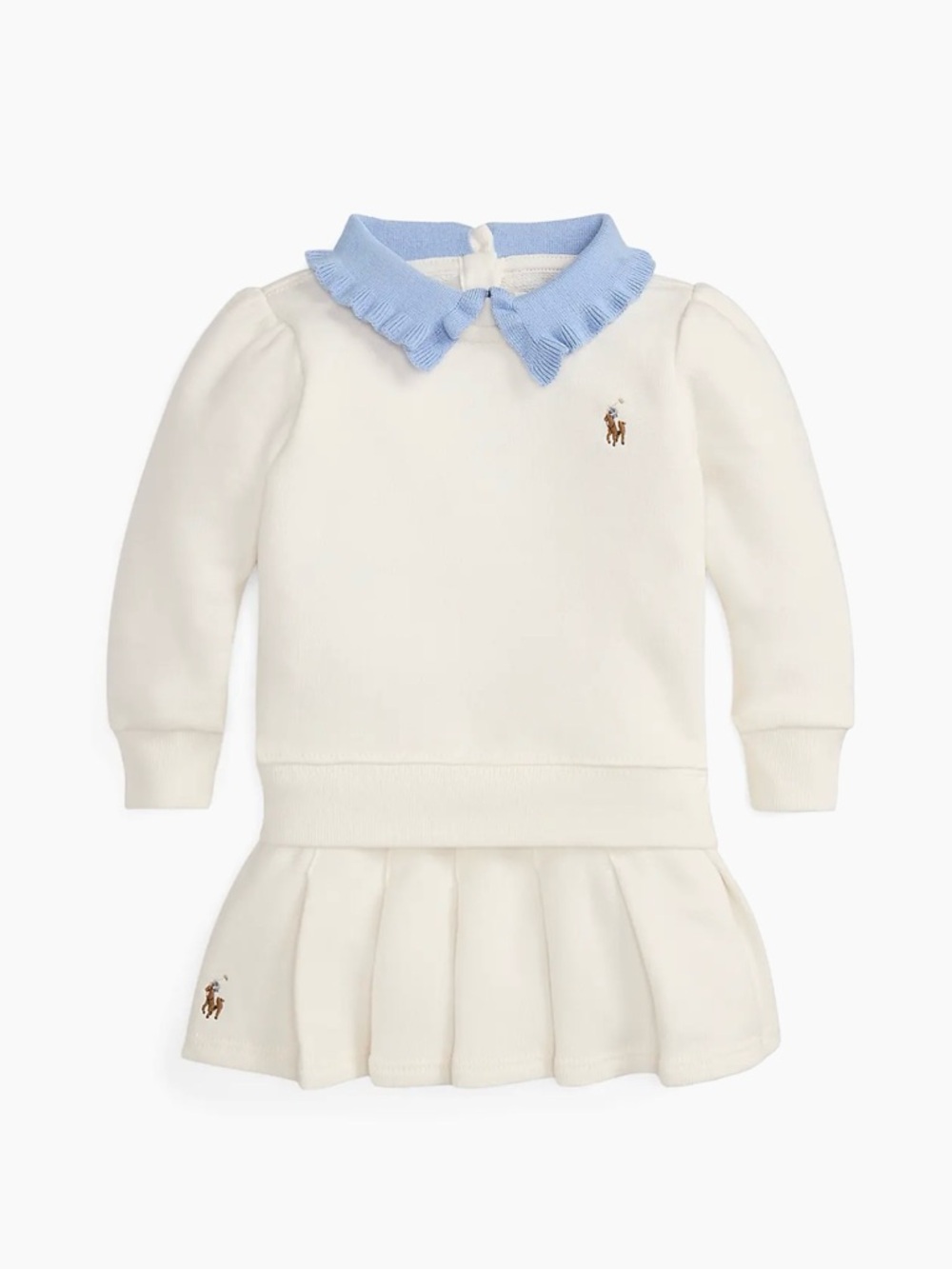 Polo Ralph Lauren Baby Girls Terry Sweatshirt & Pleated Skort Set
